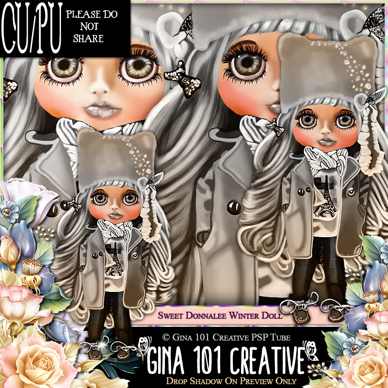 CU/PU Donnalee Sweet Winter Doll PSP Tube - Click Image to Close